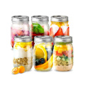 YM Factory  Empty Clear Canning Ginger Food Storage Mini ball Glass Mason Jar with Lids for Canning
